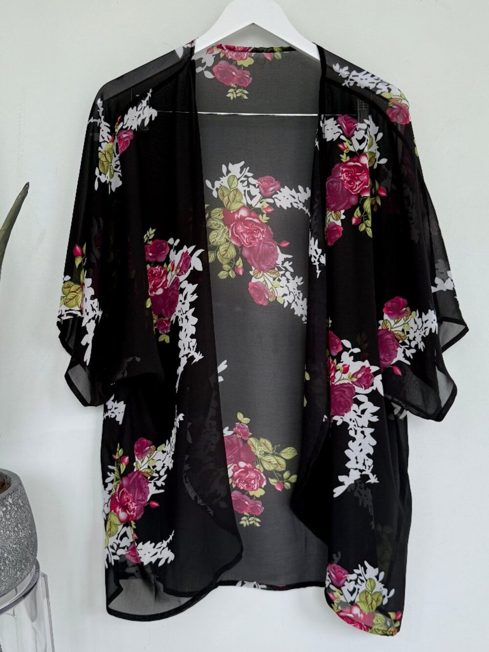 Lightweight Chiffon Floral Kimono / Cardigan XXL